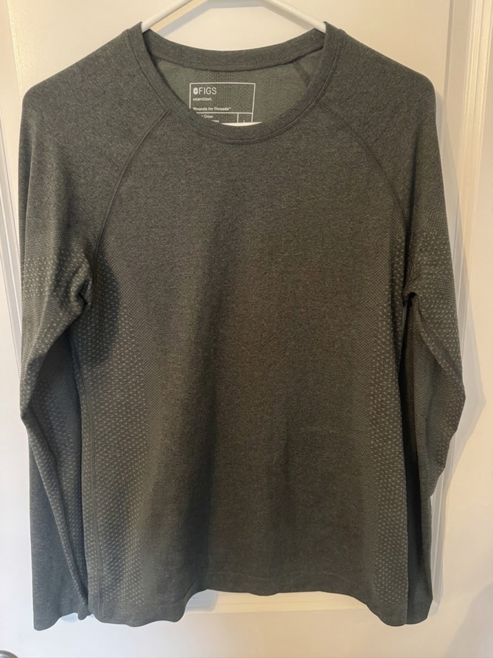 FIGS Salta Seamless Long Sleeve Underscrub Top - Moss